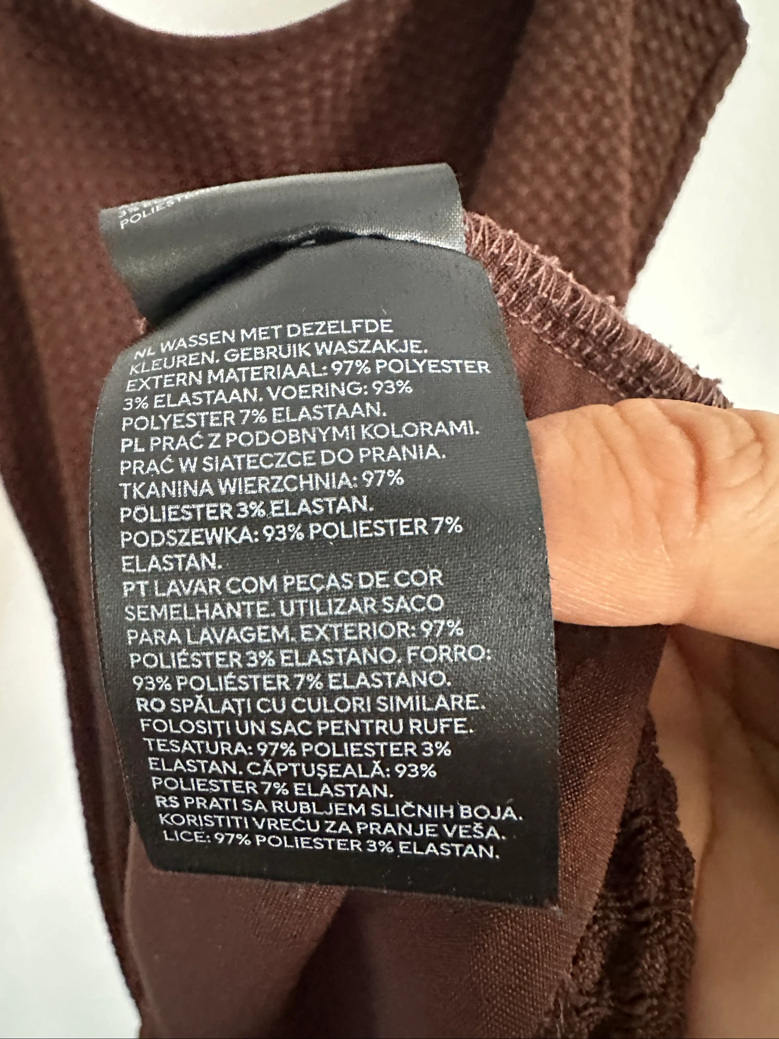 Vestido corto marrón chocolate texturizado H&M Divided S – photo 5
